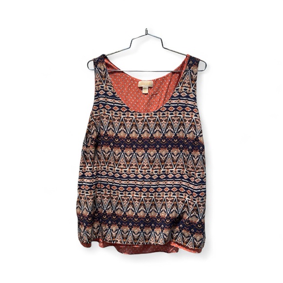 Patterned Stylish Sleeveless Top , 1X - Picture 1 of 3